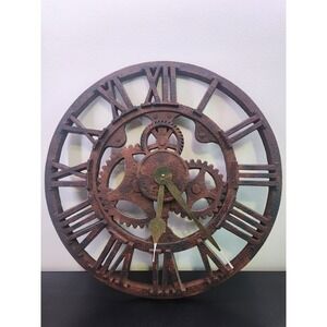 HOWARD MILLER 21.5 " GALLERY WALL CLOCK  IN RUSTED ANTIQUE FINISH, Used